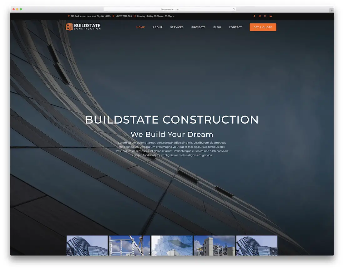 modèle de société de construction buildstate html