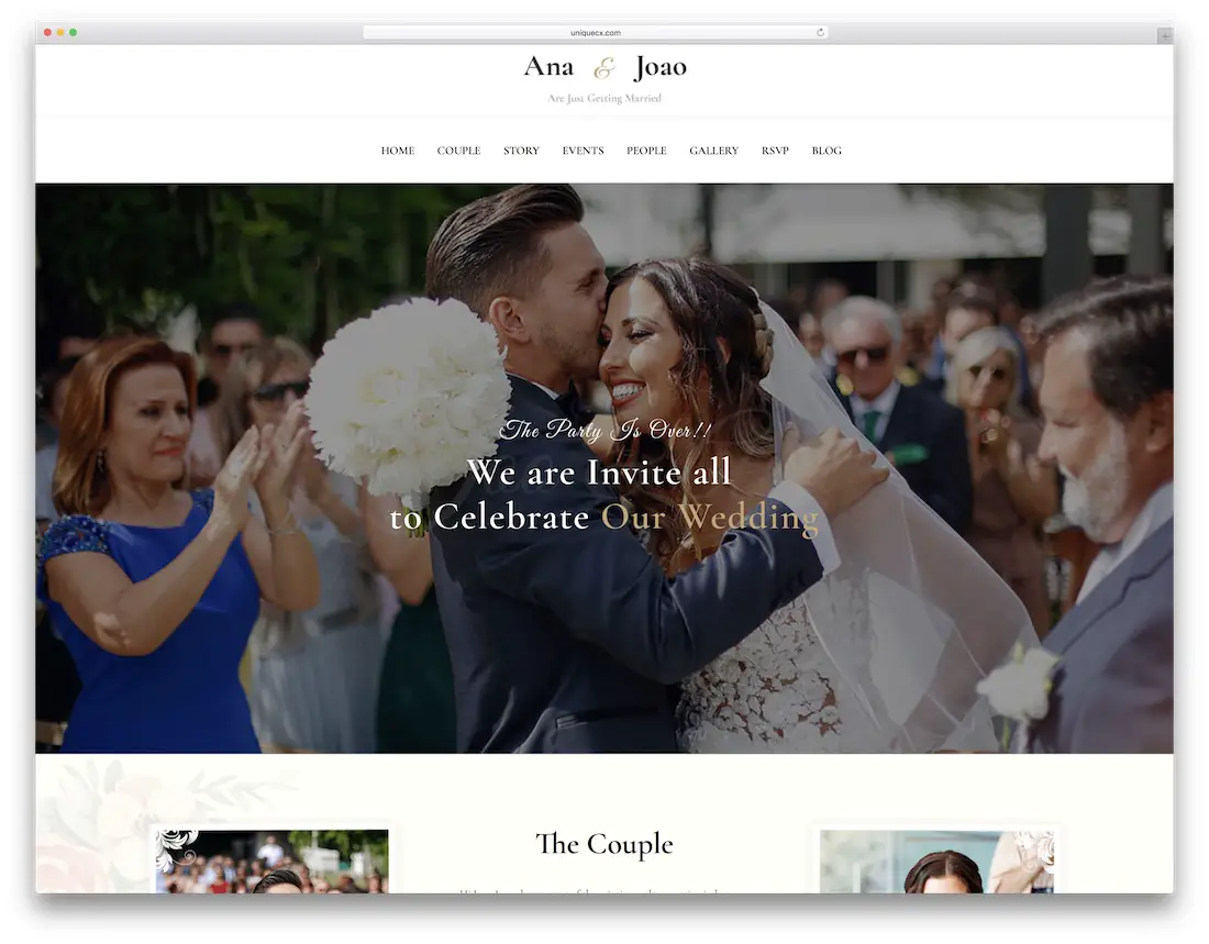 couple heureux html modèle de site de mariage
