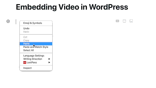 Incorporer la vidéo dans l'éditeur de publication WordPress