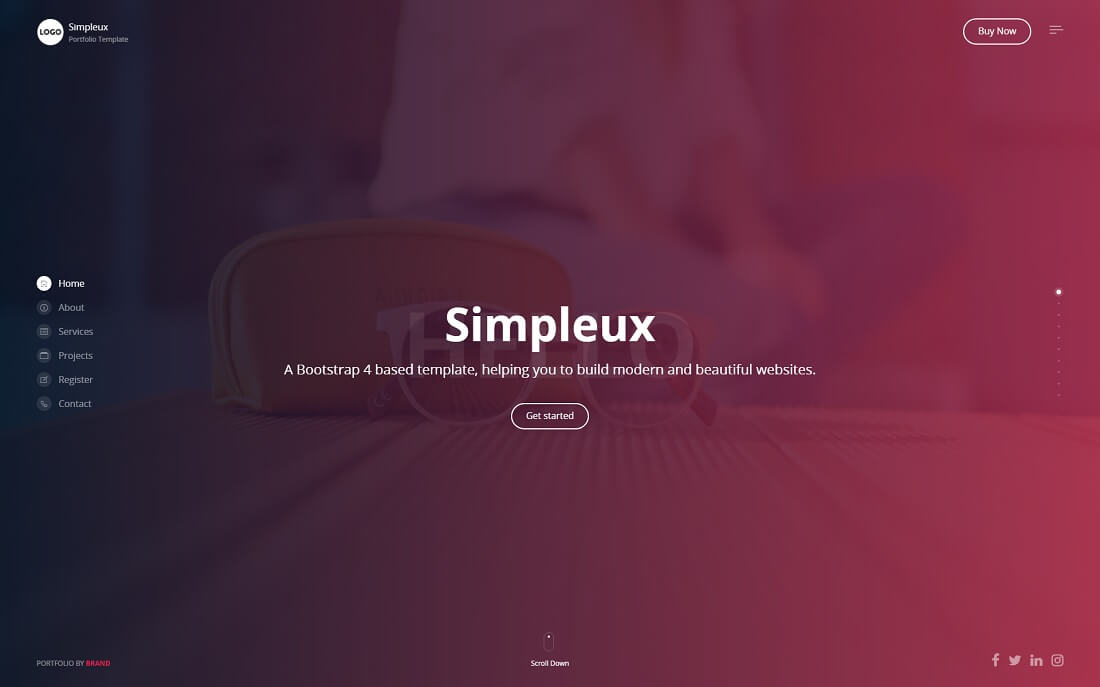 modèle site web simpleux designer