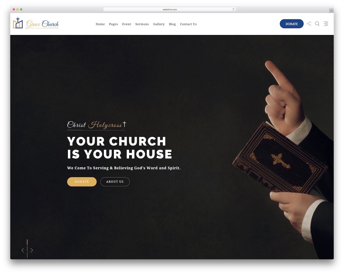 modèle de site web grace church