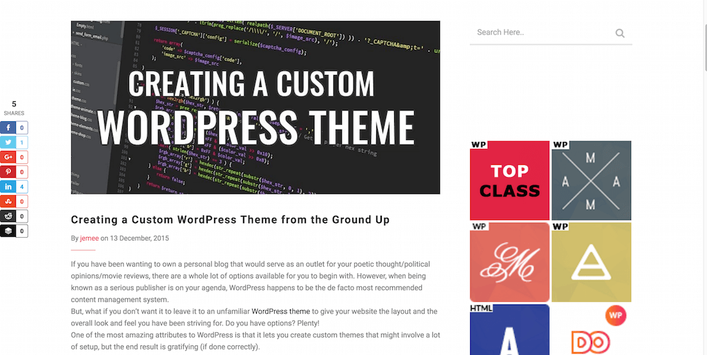 Créer un thème WordPress personnalisé à partir de zéro