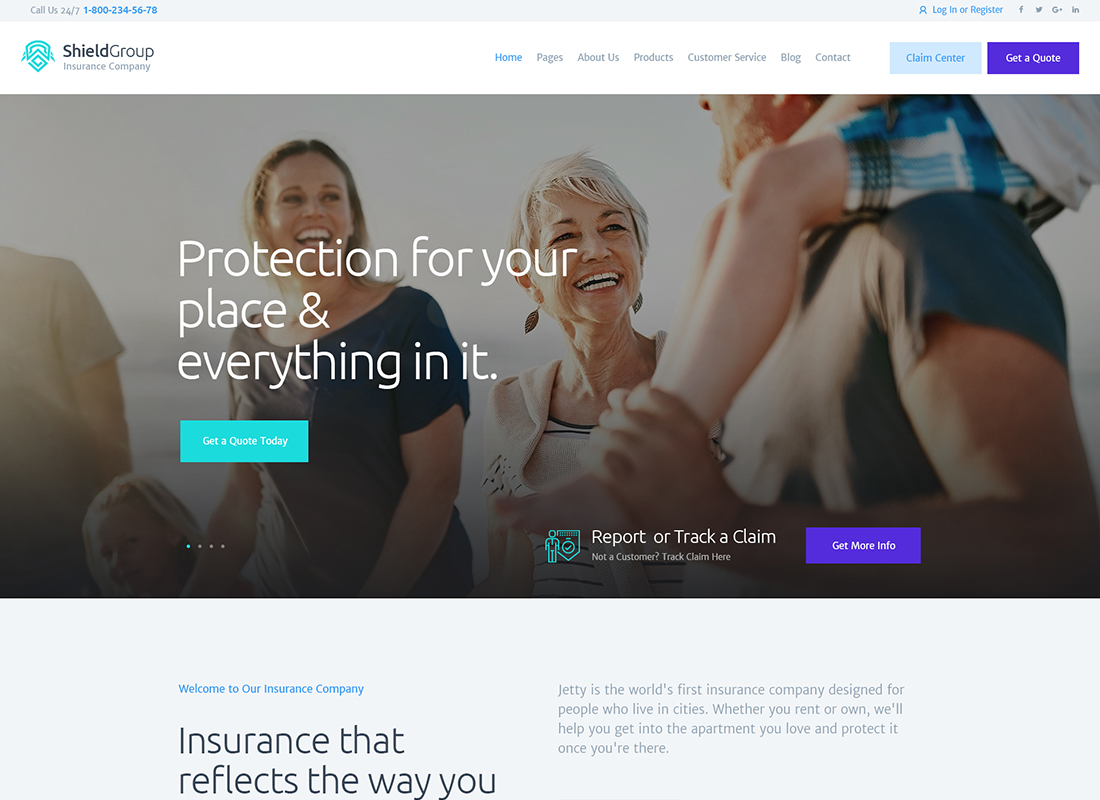 ShieldGroup | Un thème WordPress sur les assurances et les finances