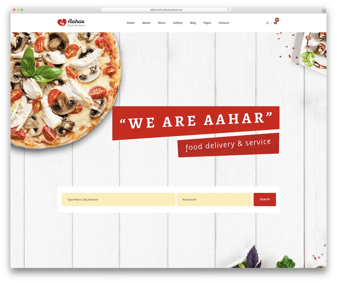 modèle de site Web alimentaire aahar