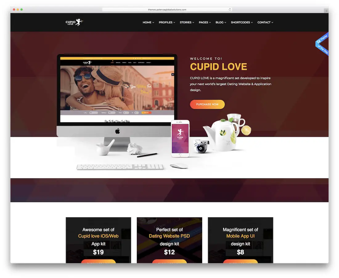 cupidon love dating site template html