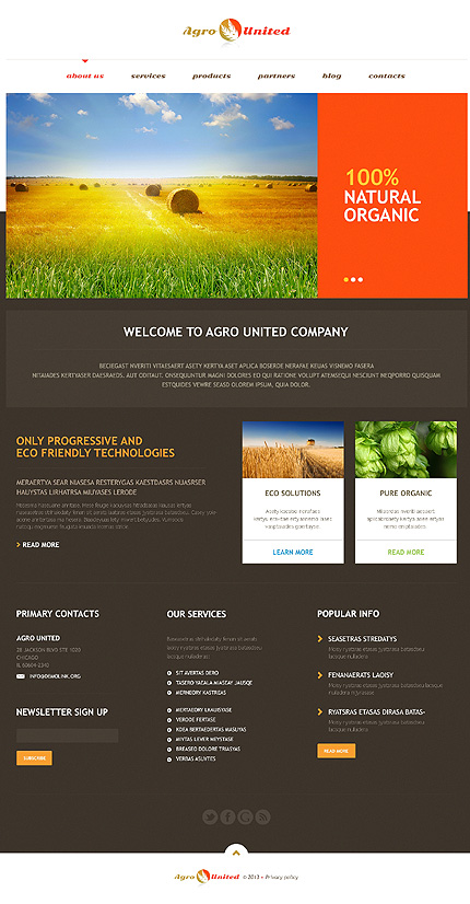 Agriculture pour impressionner le thème WordPress
