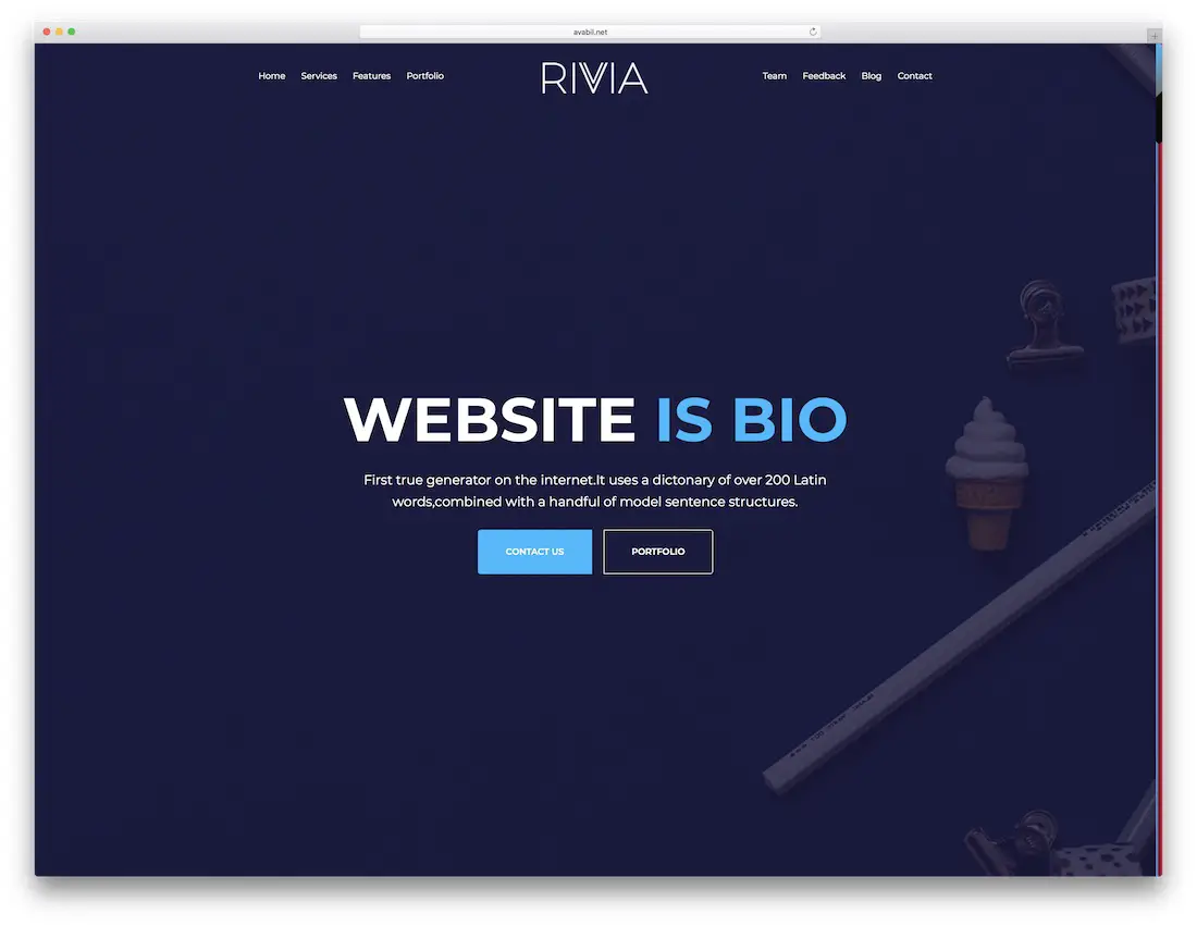 rivvia bootstrap website template