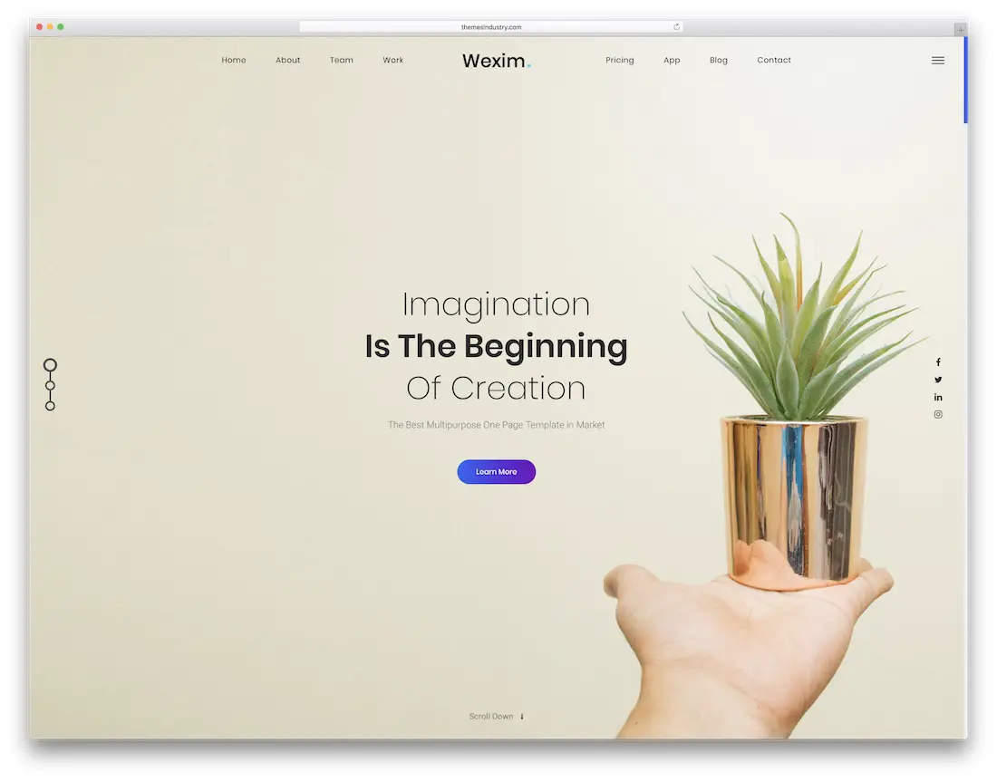 modèle de site Web créatif wexim