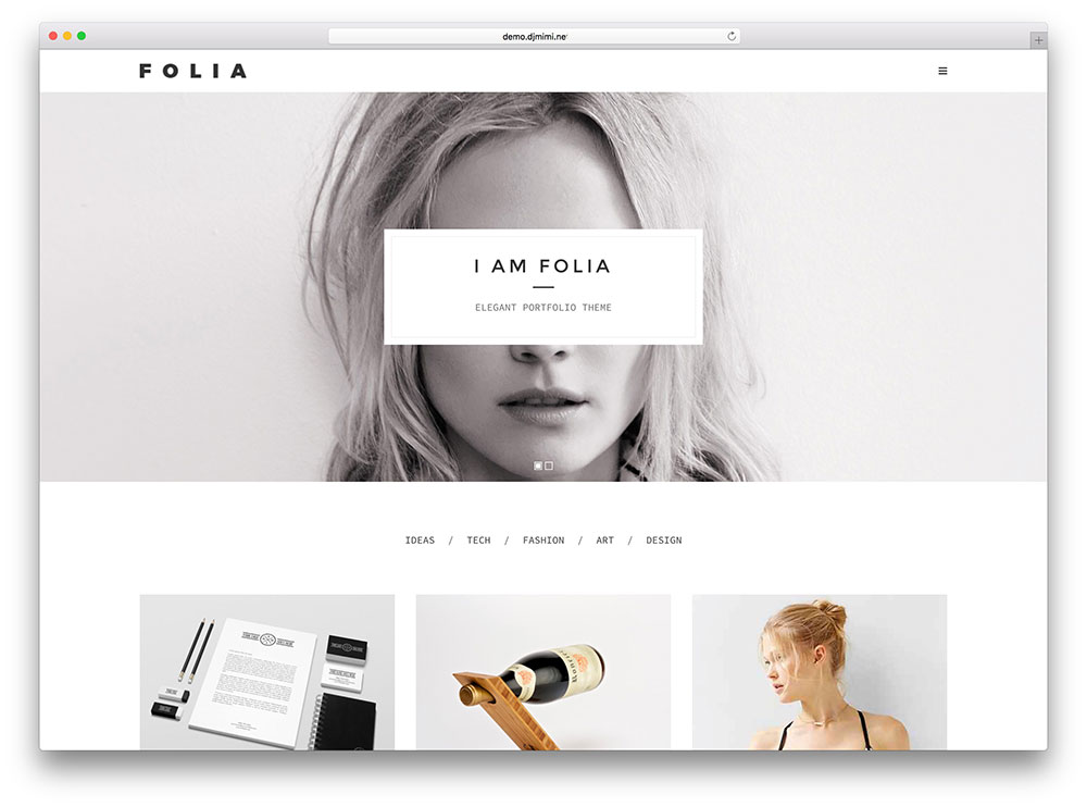 folia - very minimal portfolio theme
