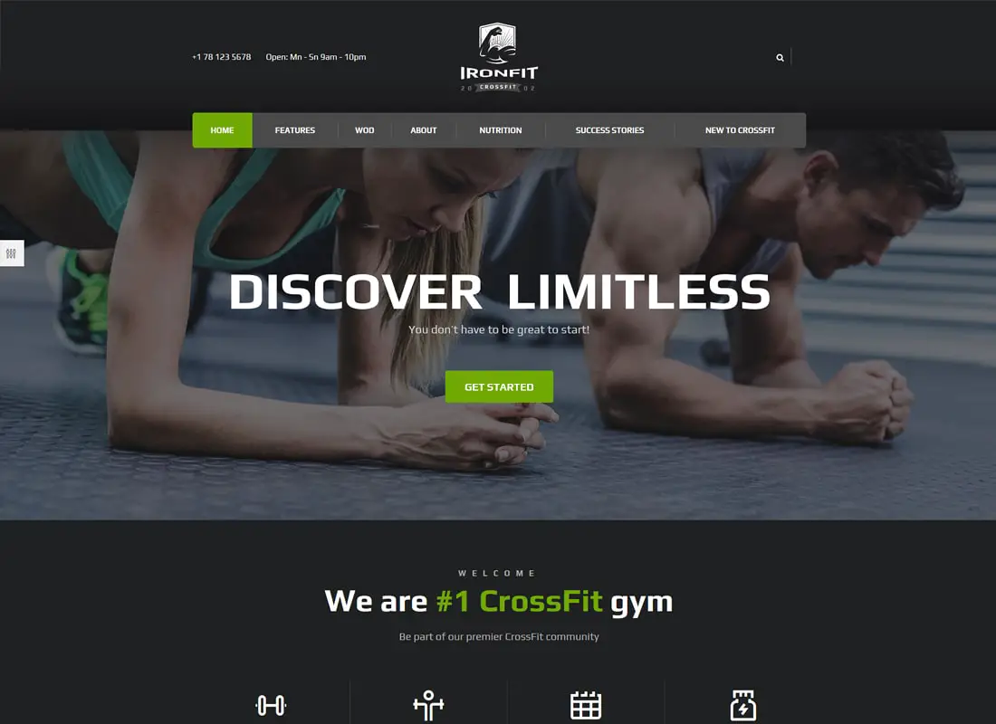 Ironfit | Thème WordPress pour fitness, gym et Crossfit