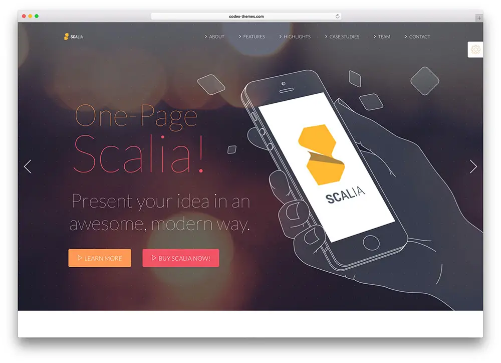scalia - one page multipurpose theme