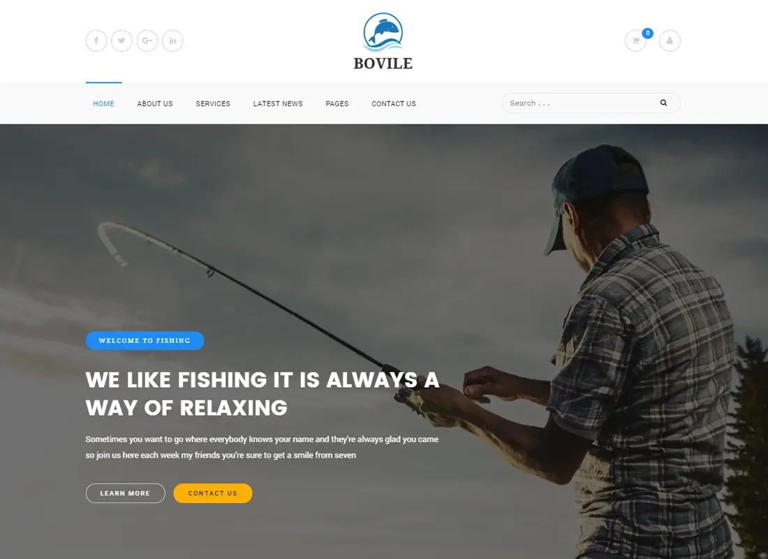 Bovile - Thème WordPress pour la pêche