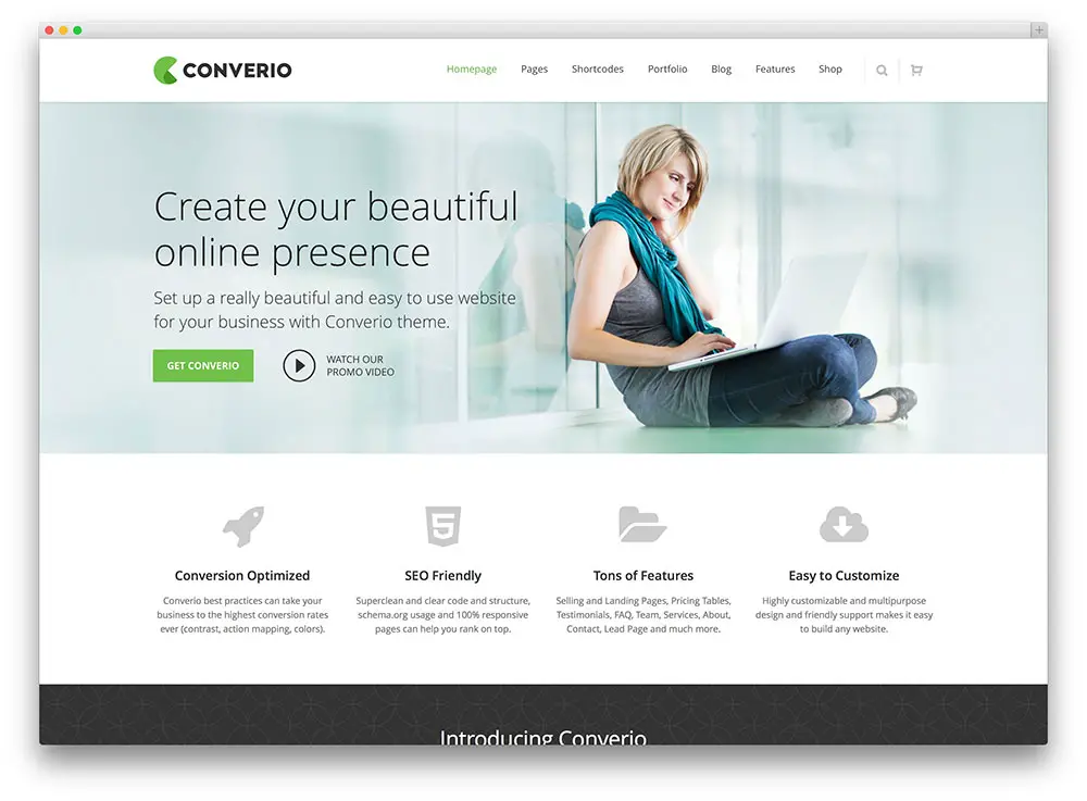 converio beautiful consulting wordpress theme