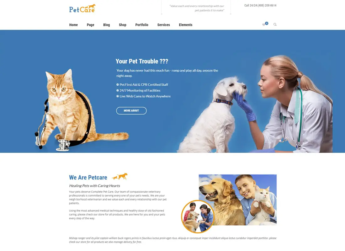 Petcare - Thème WordPress pour animalerie et soins pour animaux de compagnie