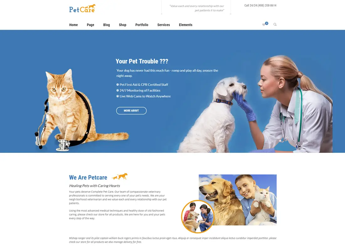 Petcare - Thème WordPress pour animalerie et soins pour animaux de compagnie