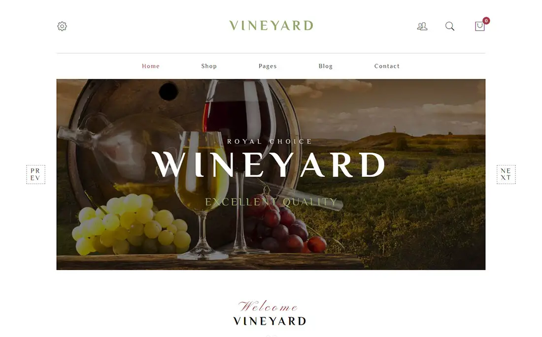 thème WordPress boutique de vigne