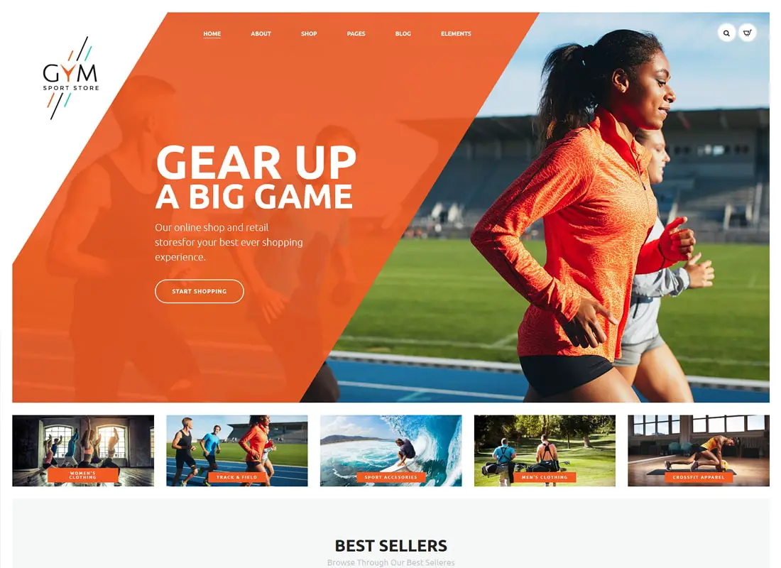 GYM | Thème WordPress pour magasin de vêtements et d'équipement de sport