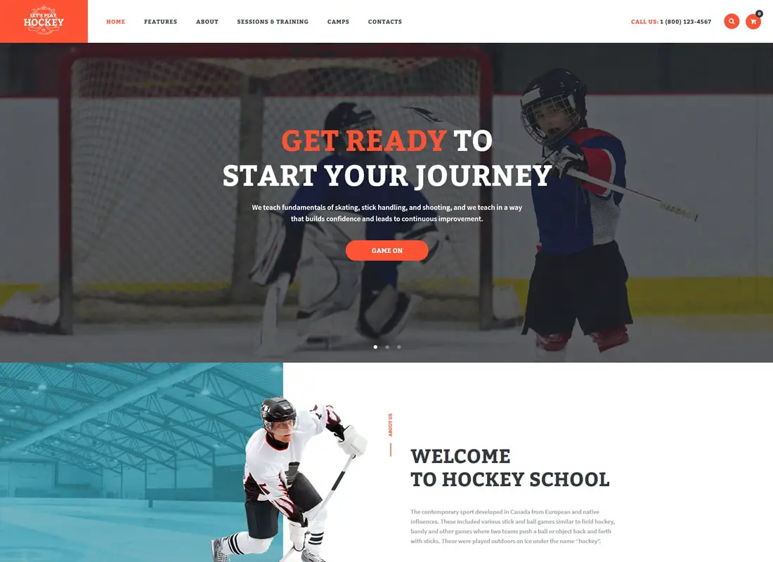 Jouons | Thème WordPress école et sport de hockey