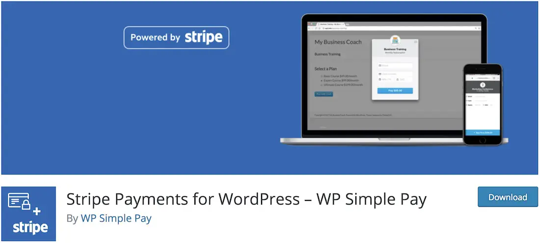 stripe checkout panier d'achat plugin wordpress