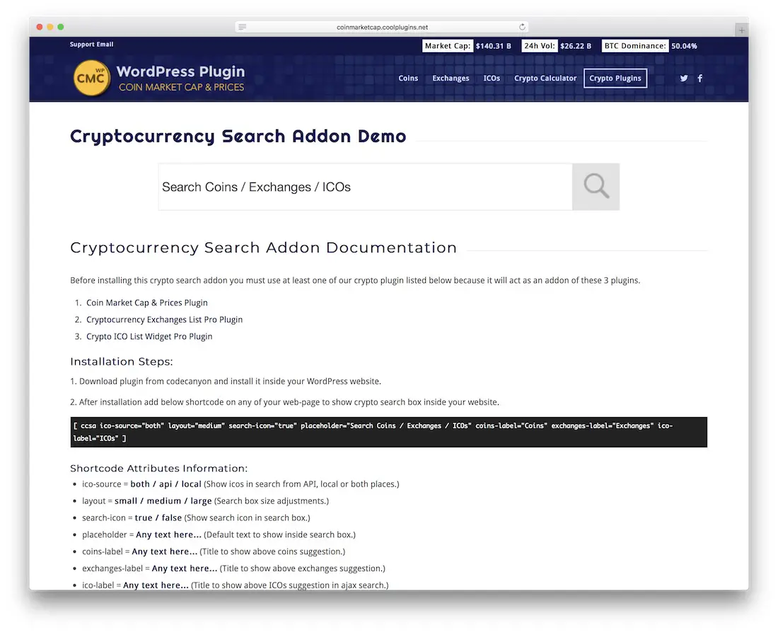 Module complémentaire de recherche de crypto-monnaie
