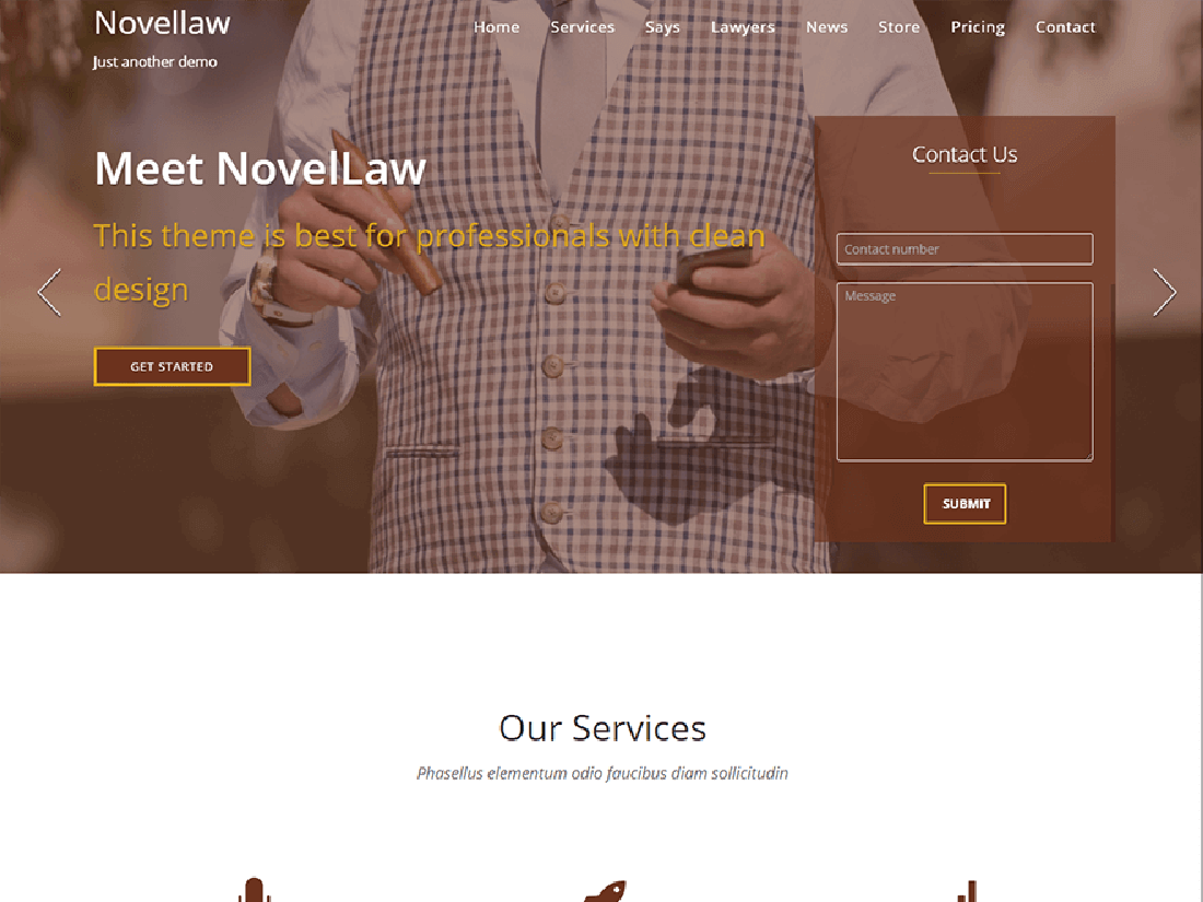 Thème WordPress Novellaw pour les sites Web de droit