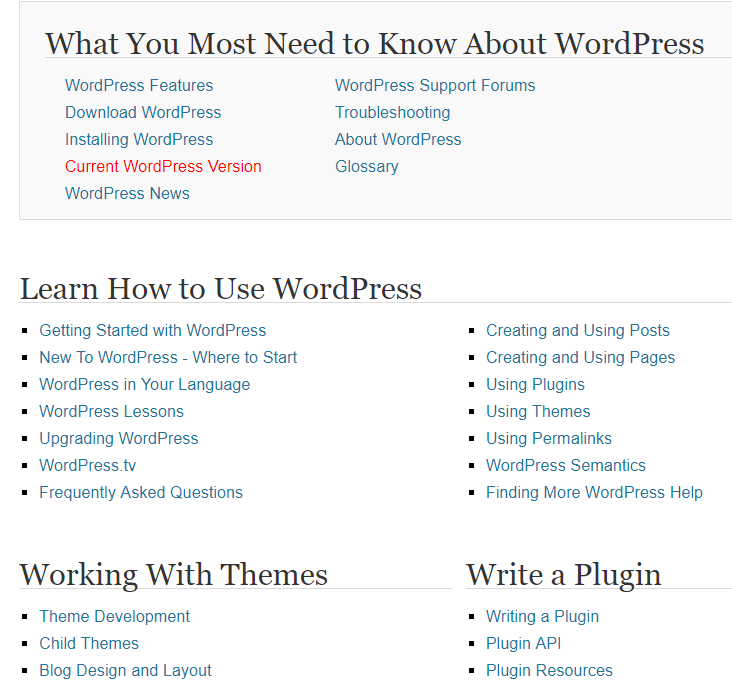 WordPress Codex - WordPress Débutant