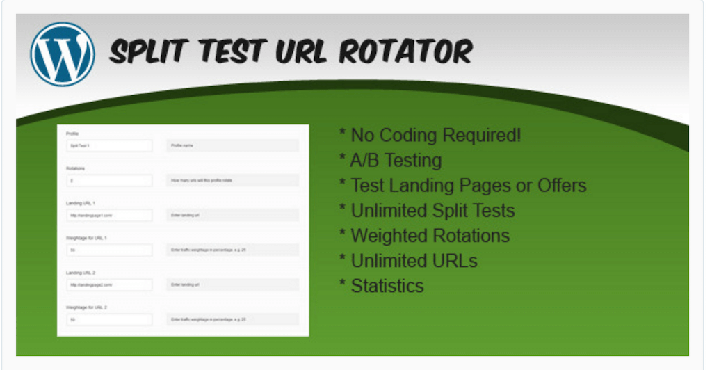 Split Test URL Rotator Plugin pour WordPress