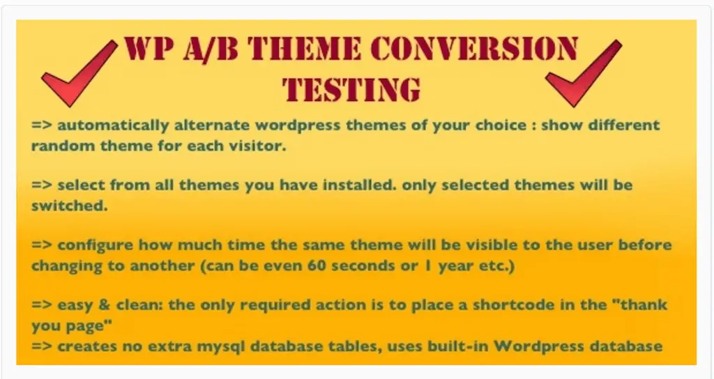 Tests de conversion de thèmes WP A-B Tests de conversion de thèmes WP A-B