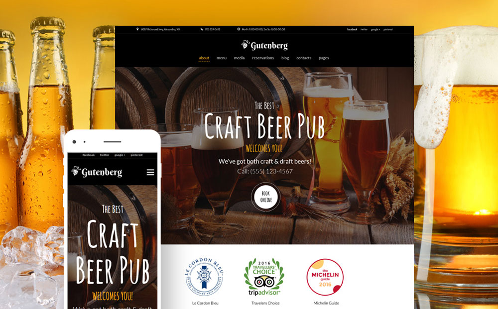Beer Pub and Brewery Thème WordPress