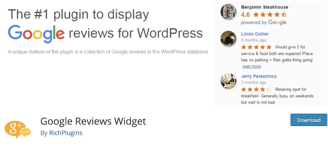 google reviews widget wordpress plugin