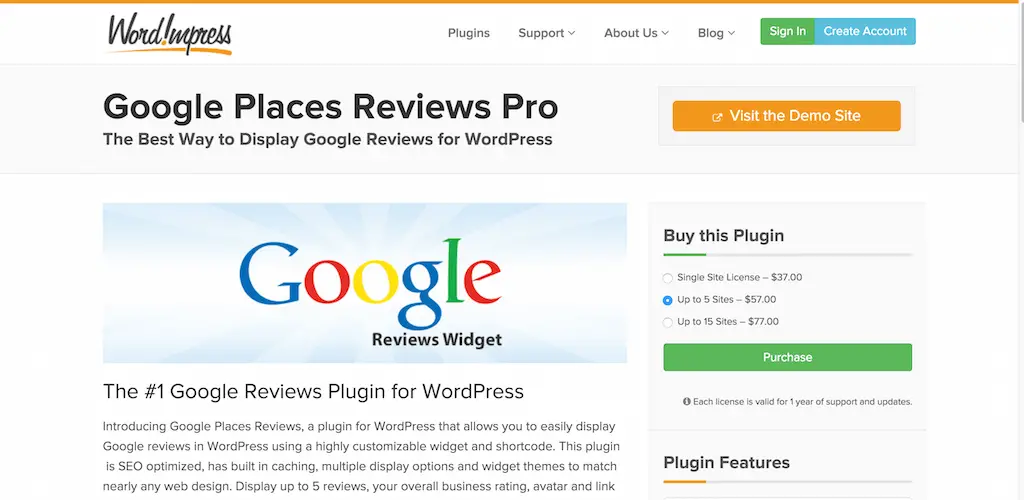 Google Avis Plugin pour WordPress