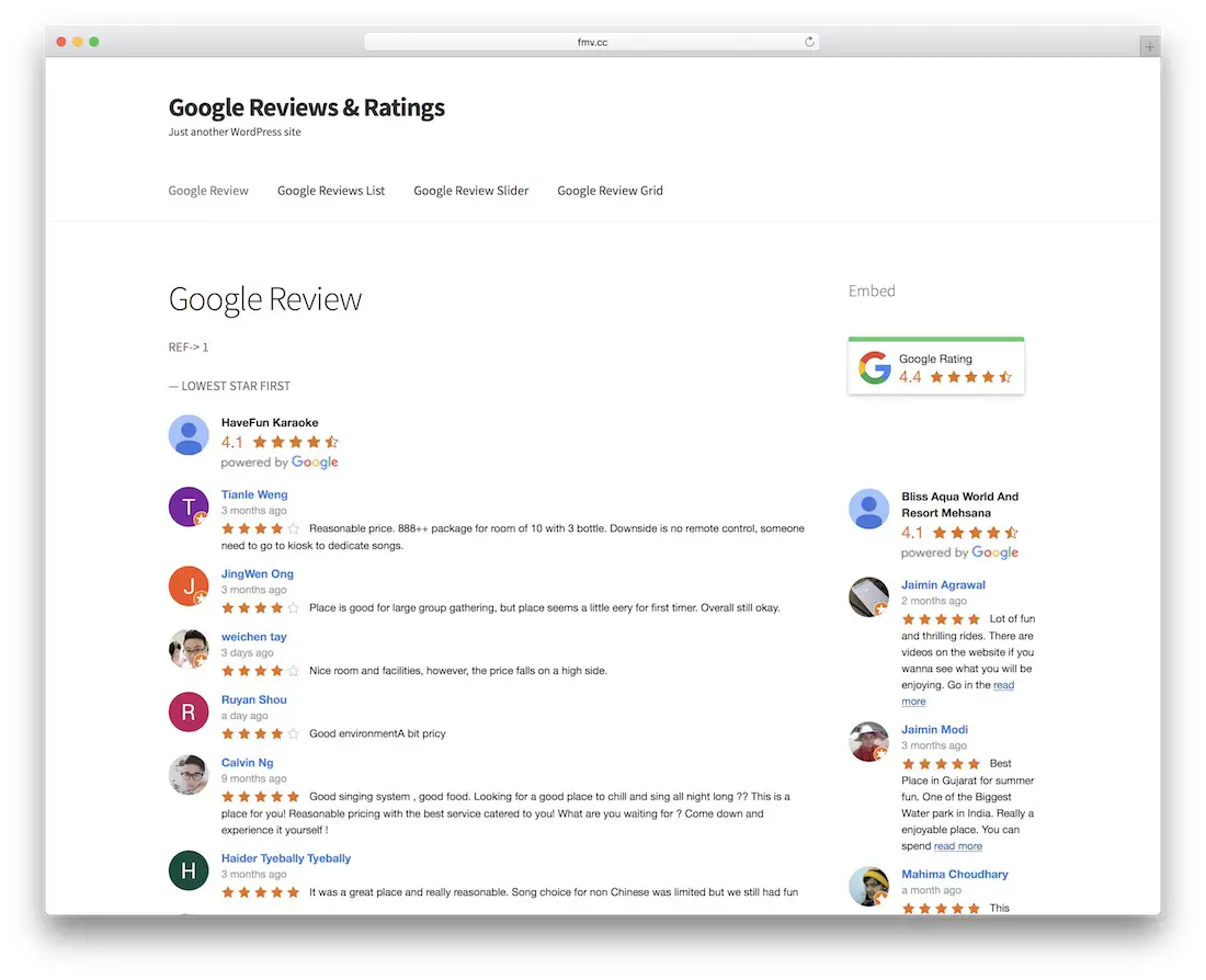 wordpress google reviews évaluations plugin