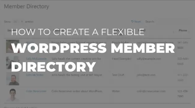 Comment créer un répertoire de membres WordPress flexible 1