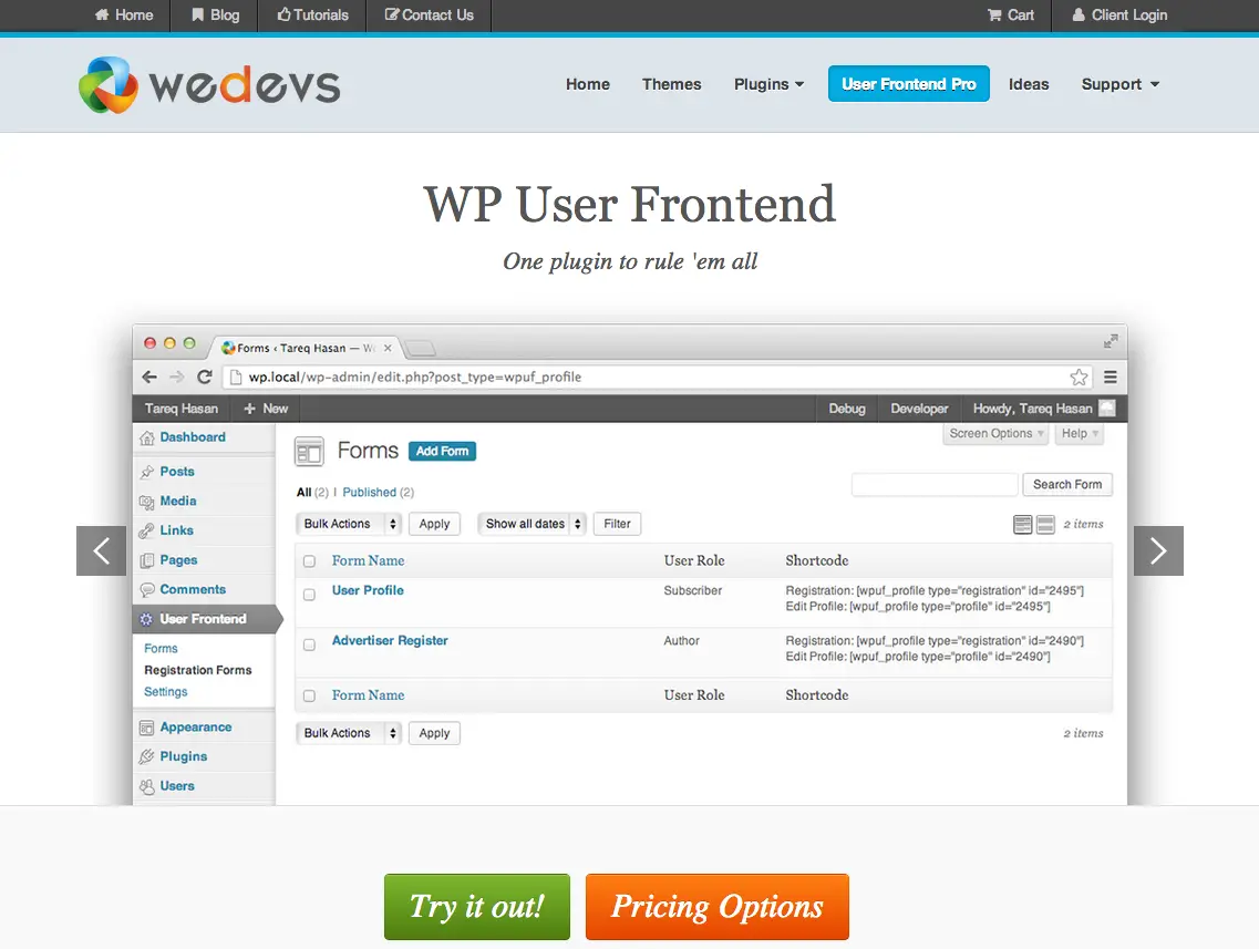 Révision de WP Admin Pages Pro: Créer un tableau de bord WordPress personnalisé 4