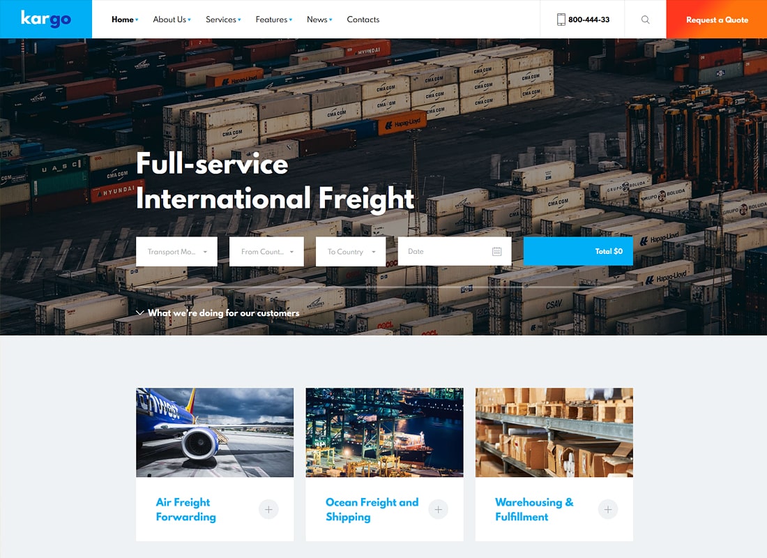 Kargo | Thème WordPress pour la logistique et le transport
