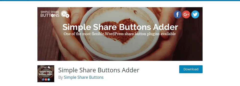 Supplément de boutons de partage simple