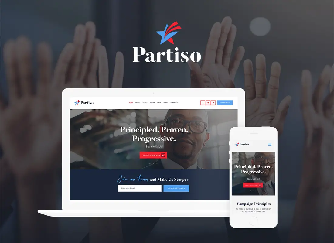 Partiso | Thème WordPress politique pour parti et candidat
