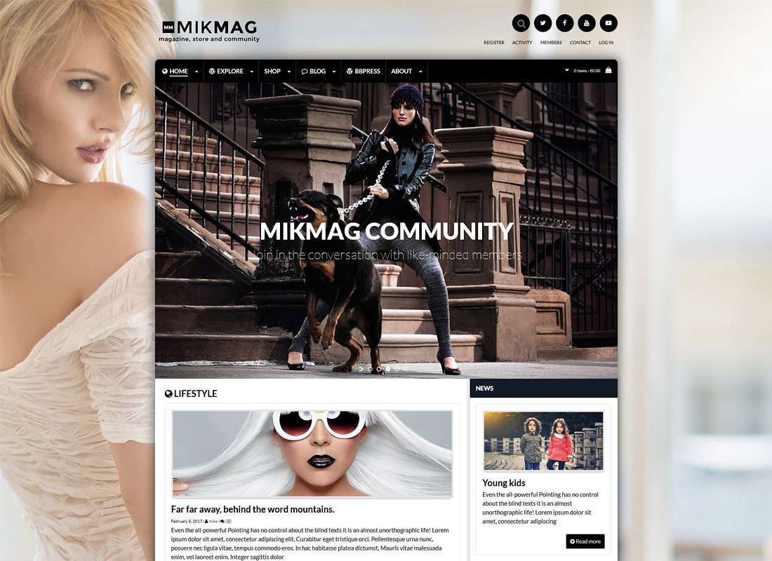 MikMag | Thème WordPress pour Magazine, BuddyPress, bbPress et Woocommerce