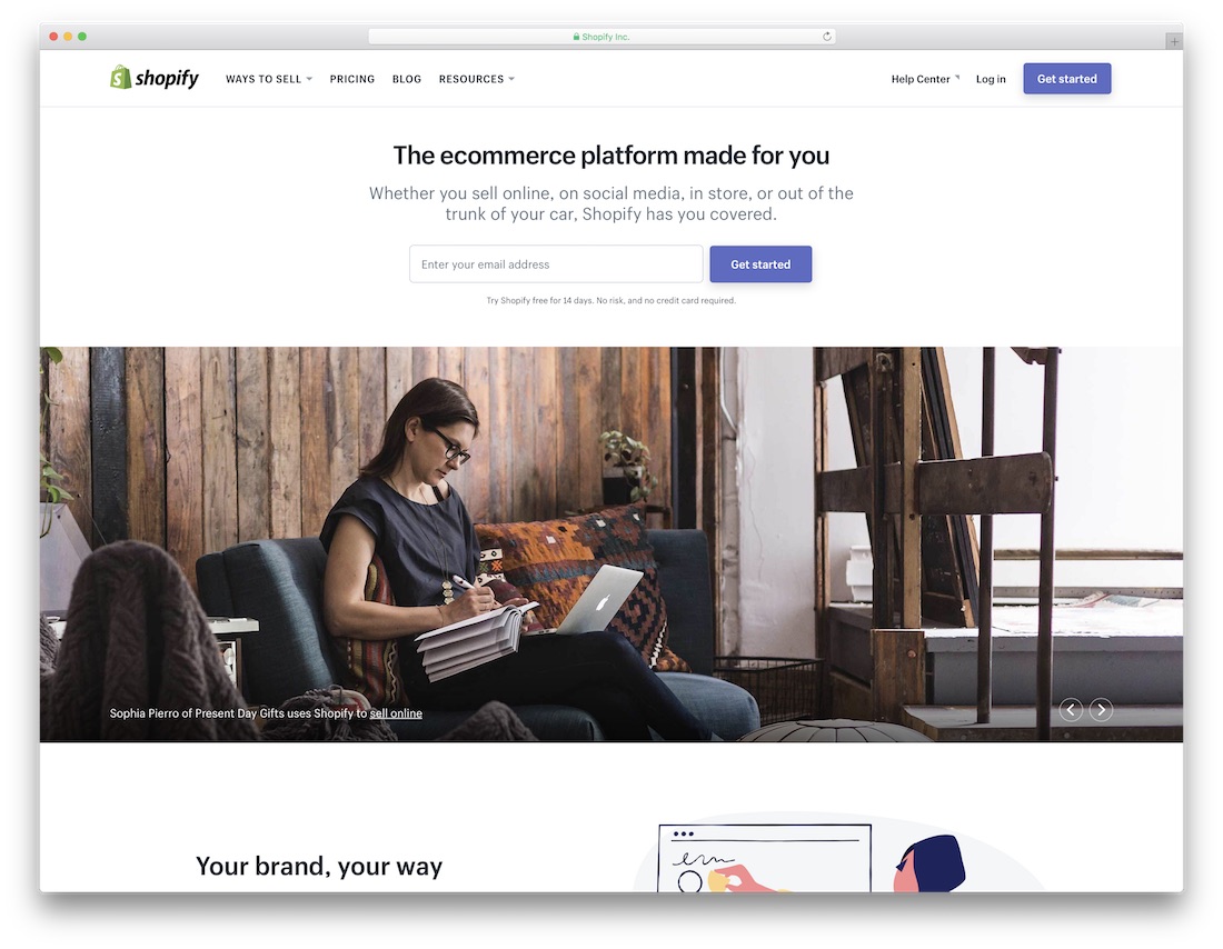shopify constructeur de boutique en ligne