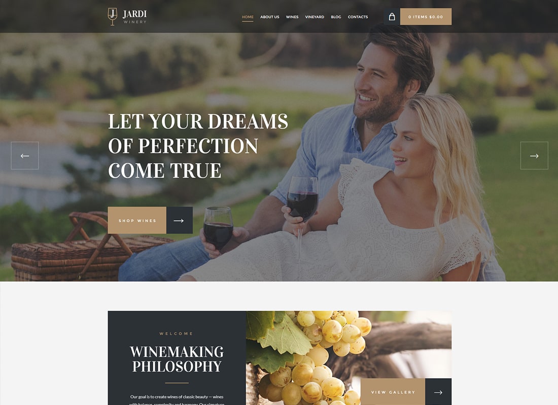 Jardi | Thème WordPress pour établissement vinicole, viticole et viticole