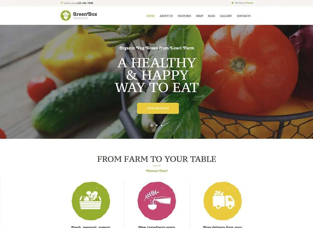 Green Box | Thème WordPress du magasin Eco Farm & Organic Store