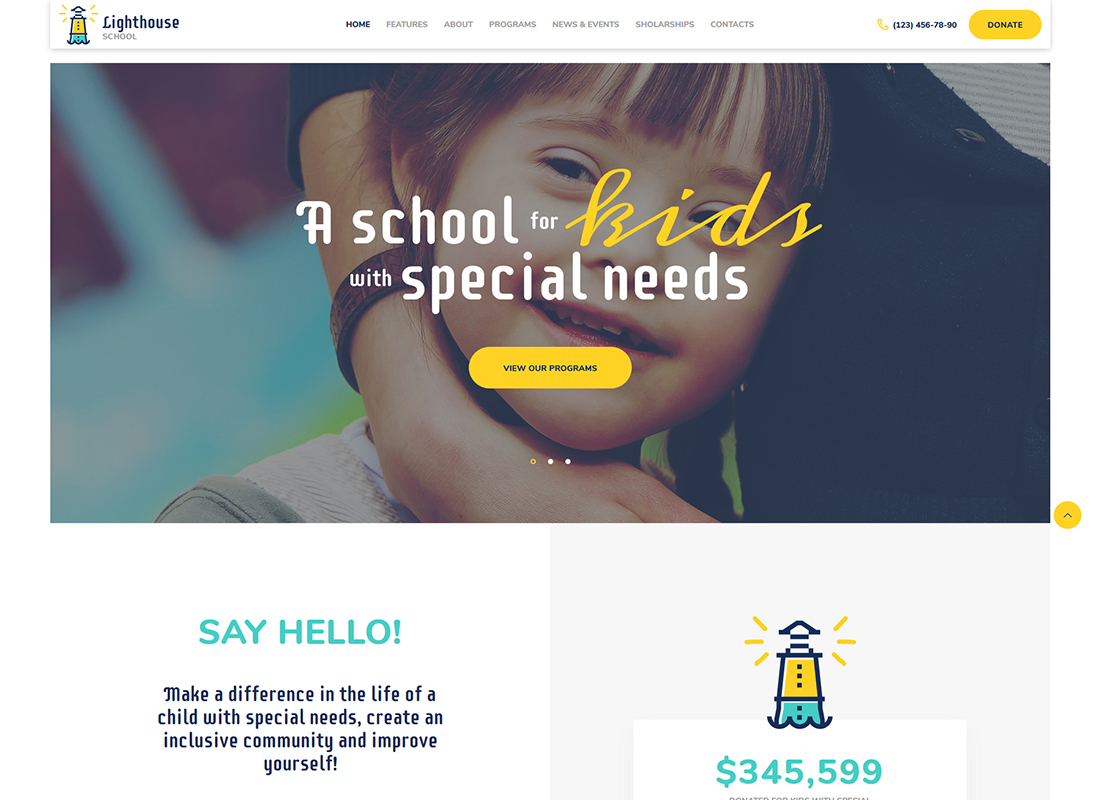 Phare | École pour les enfants ayant des besoins spéciaux Thème WordPress