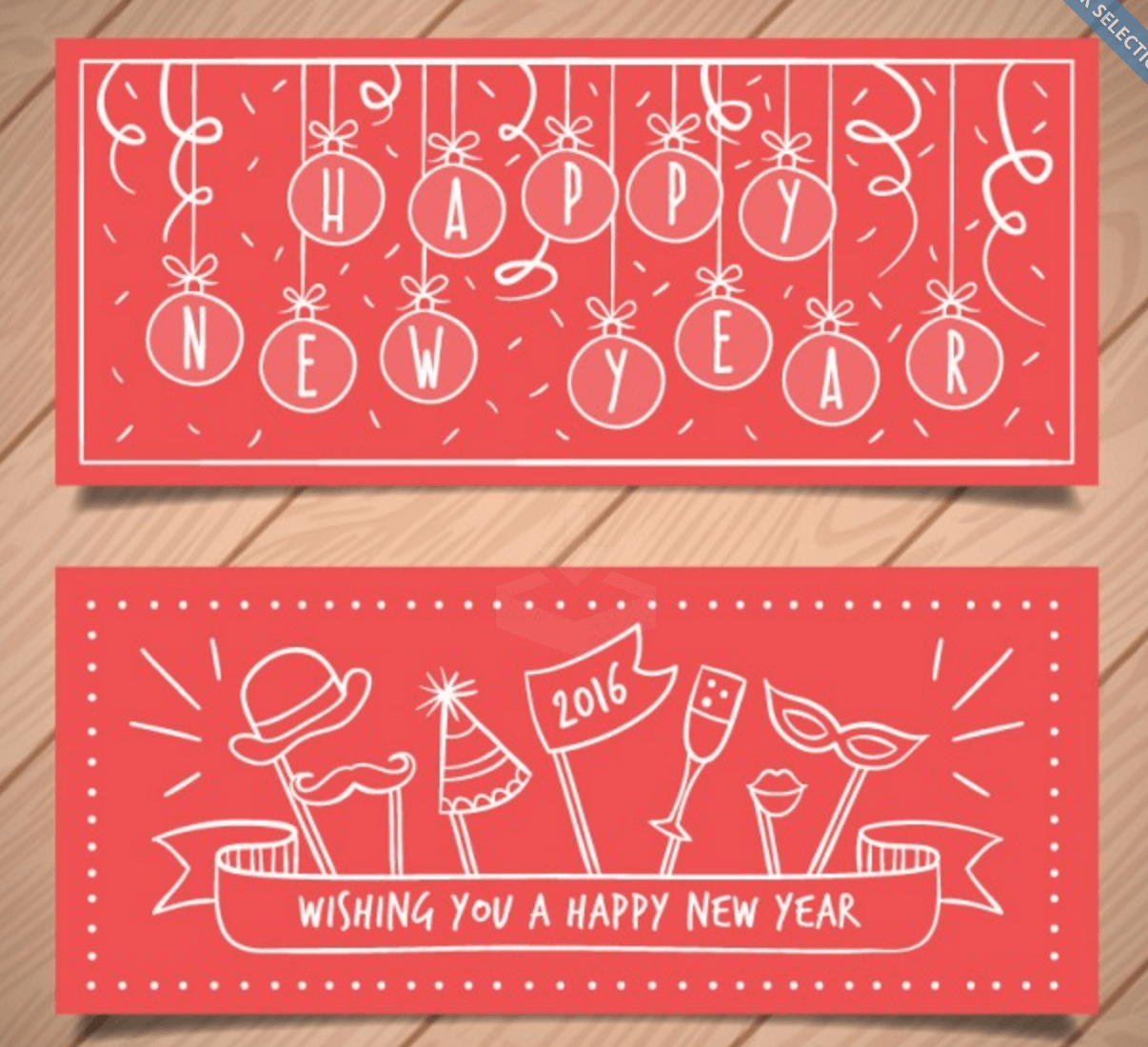 Bannières pour souhaiter une bonne année