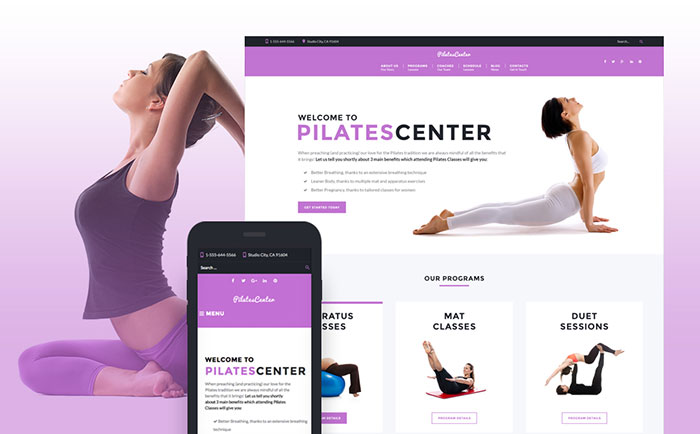 Pilates Center - Sports WordPress Template 