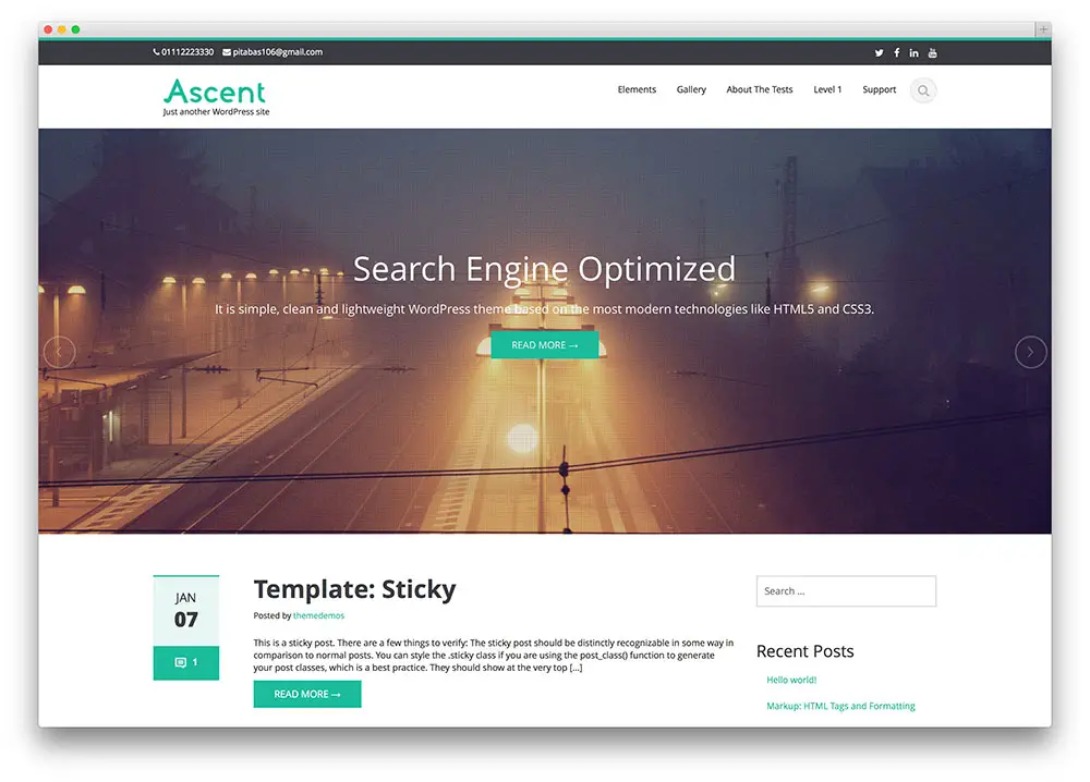ascent - simple free blog