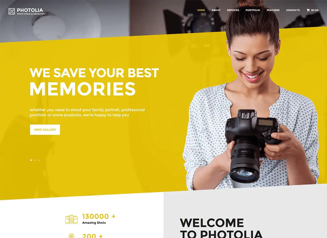 Photolia | Thème WordPress pour entreprise de photos et commerce de photos