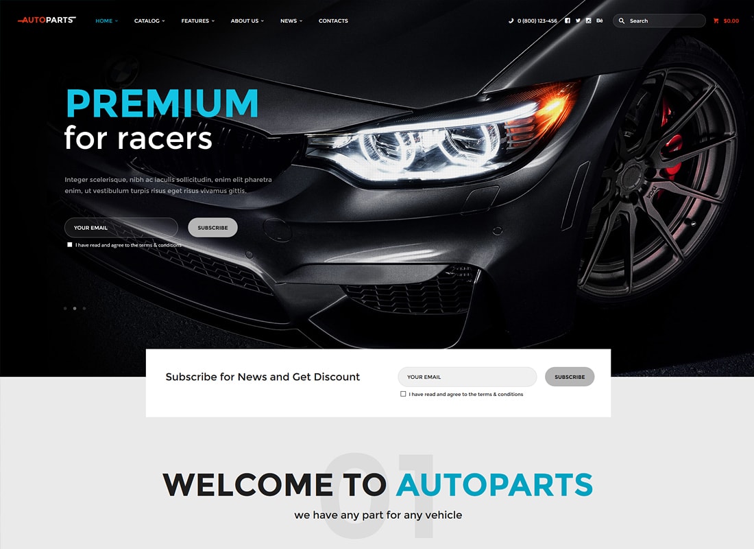 AutoParts | Thème WordPress pour magasin de pièces et services automobiles