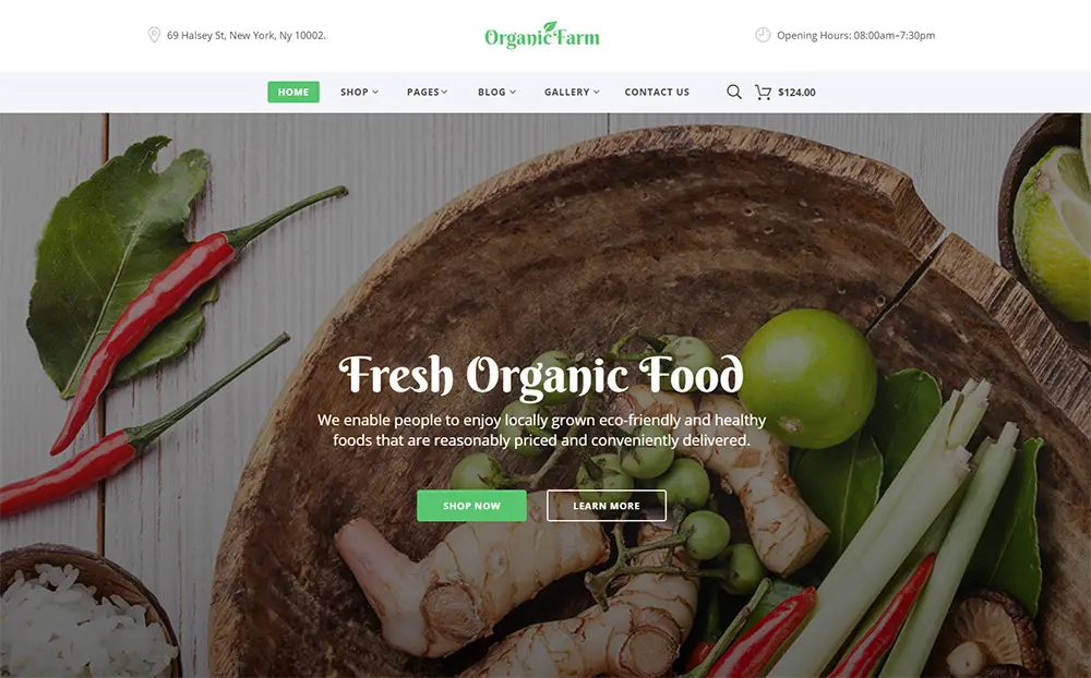 Organic Farm - Food & Drink Modèle de site Web Bootstrap HTML créatif sur plusieurs pages