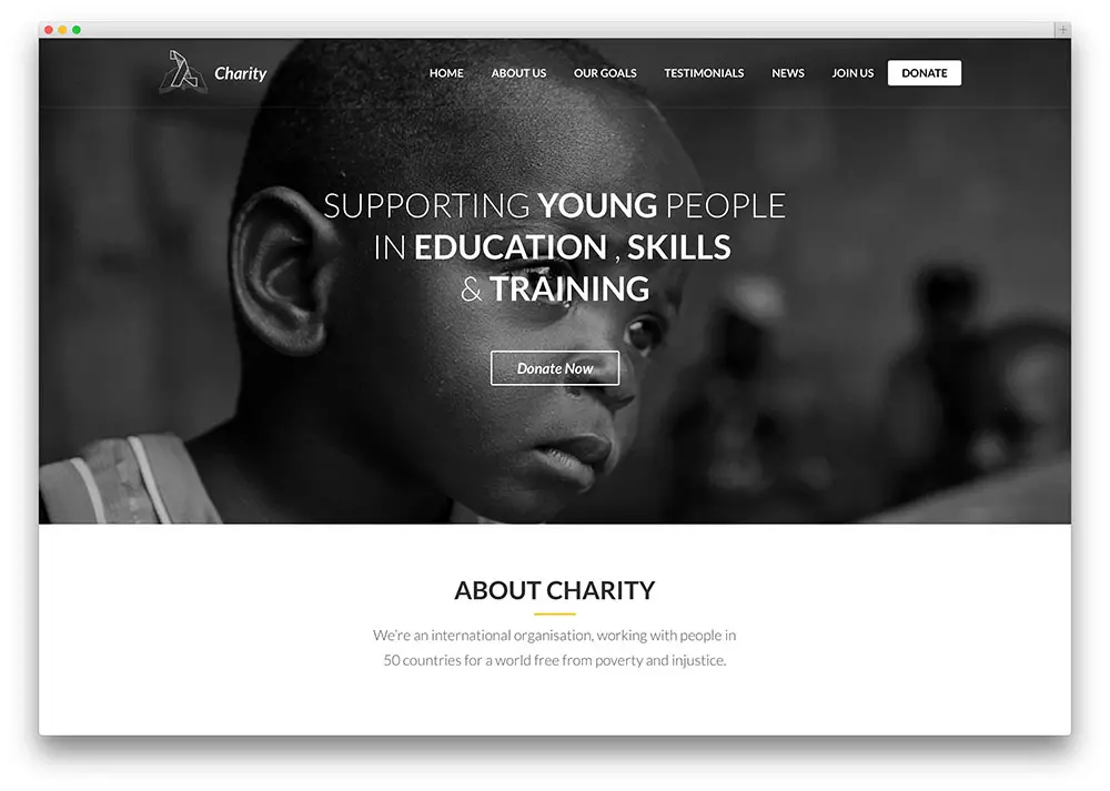 lambda - one page charity theme