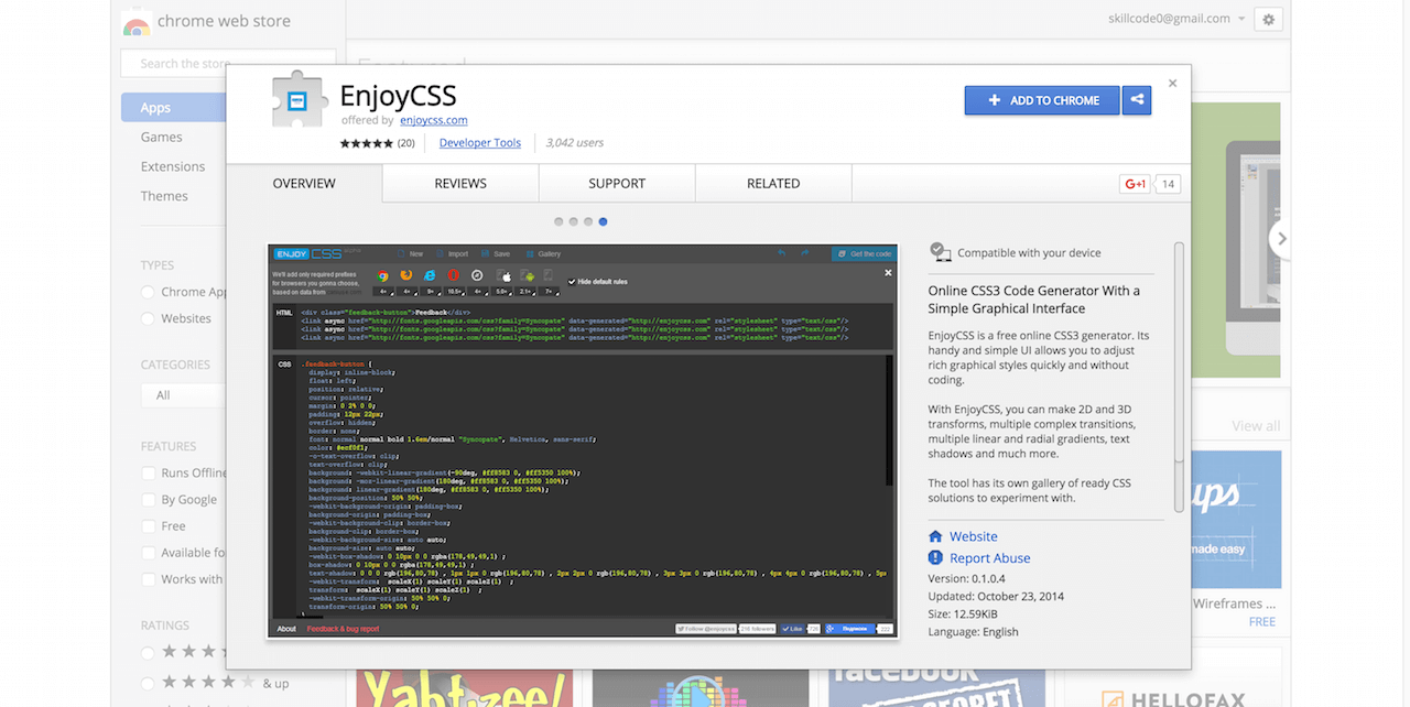 EnjoyCSS Chrome Web Store